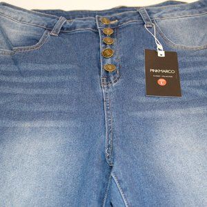 pink Marco denim shorts  not a real  button fly